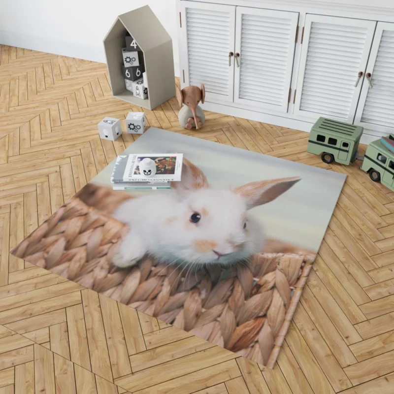 Cute Baby Rabbit Innocent Charm Rug 1