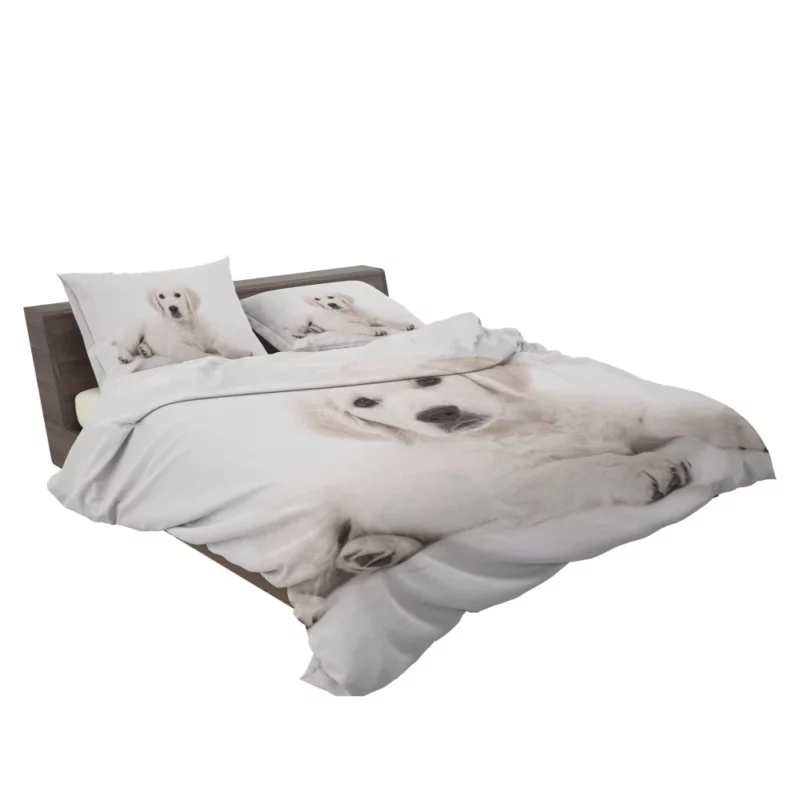 Cute Golden Retriever Pup Innocent Charm Bedding Set 2