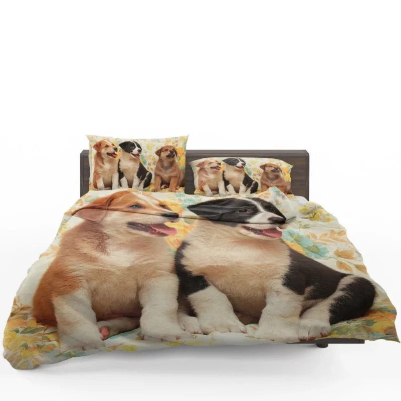 Cute Puppies Furry Joy Unleashed Bedding Set