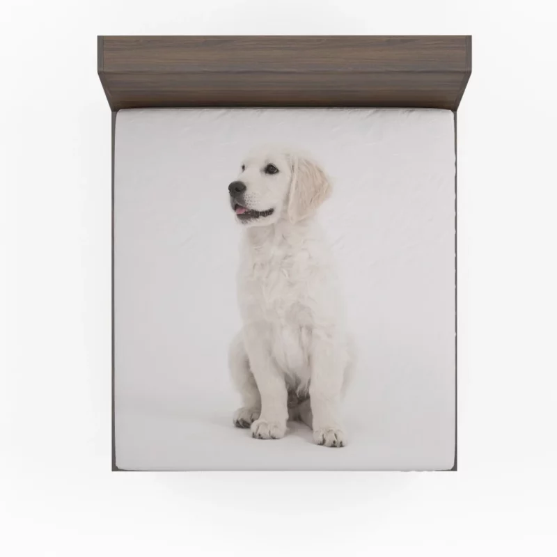 Cute Retriever Puppy Fitted Sheet 1