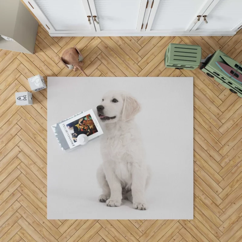 Cute Retriever Puppy Rug