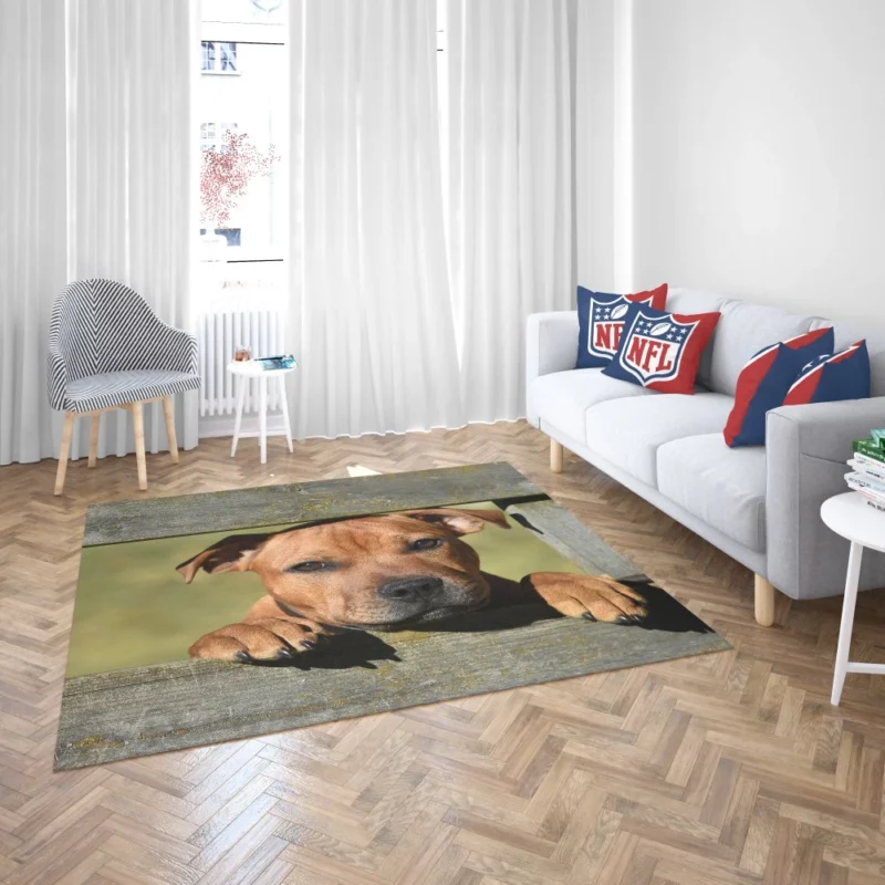 Cute Staffordshire Bull Terrier Dog Delight Rug 2