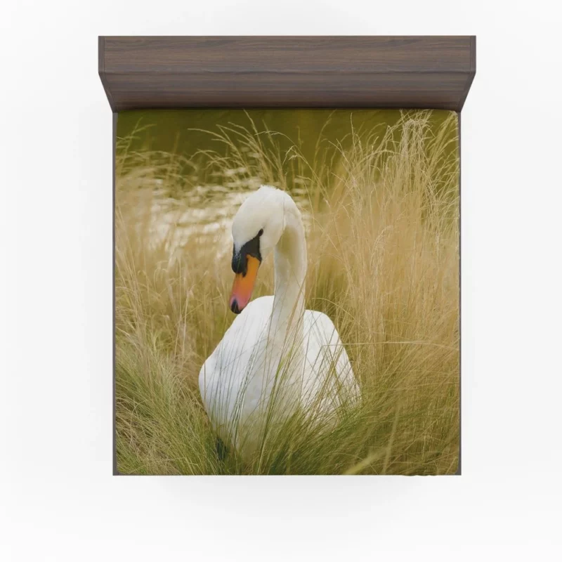 Cute Swan Fitted Sheet 1