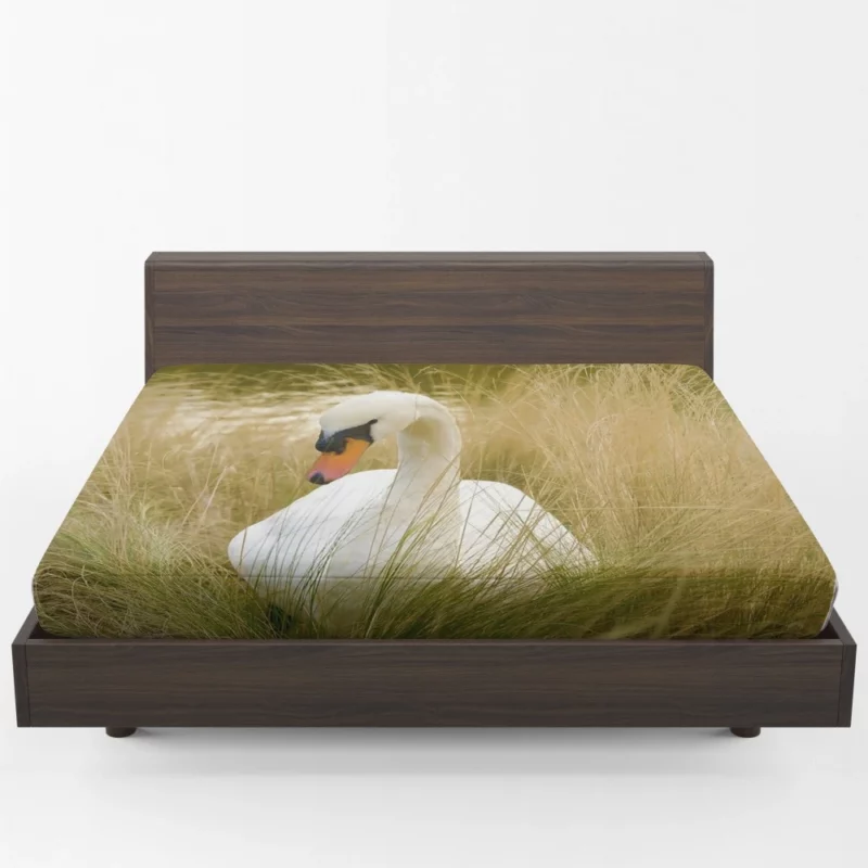 Cute Swan Fitted Sheet