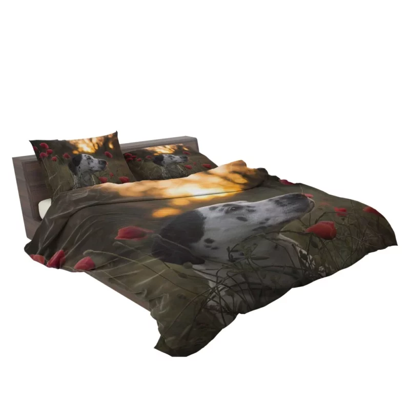 Dalmatian Sunset Charm Flowered Beauty Bedding Set 2