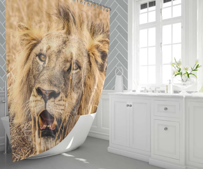 Dangerous Lion Shower Curtain 1