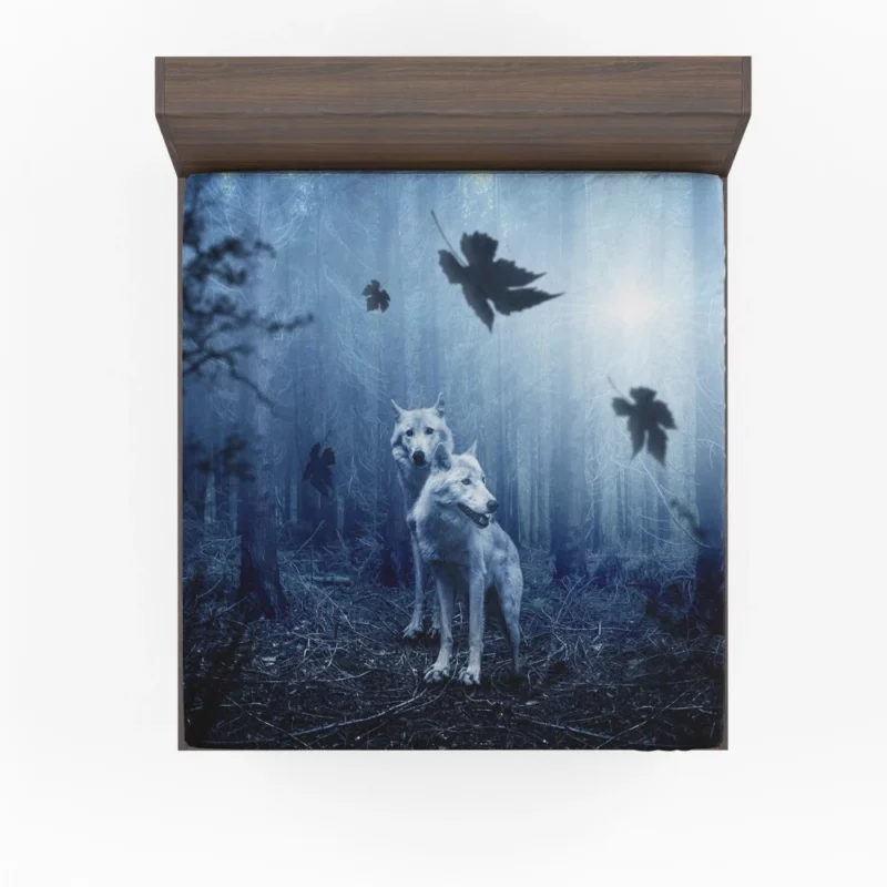 Dark Fantasy Wolves Enchanted Wilderness Fitted Sheet 1