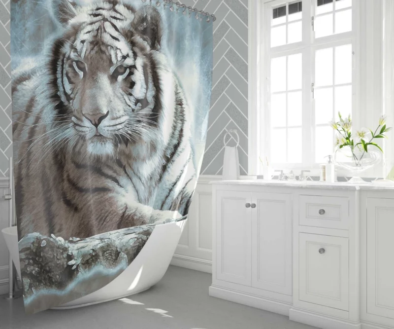 Dark Horse and Crow Midnight Guardians Shower Curtain 1