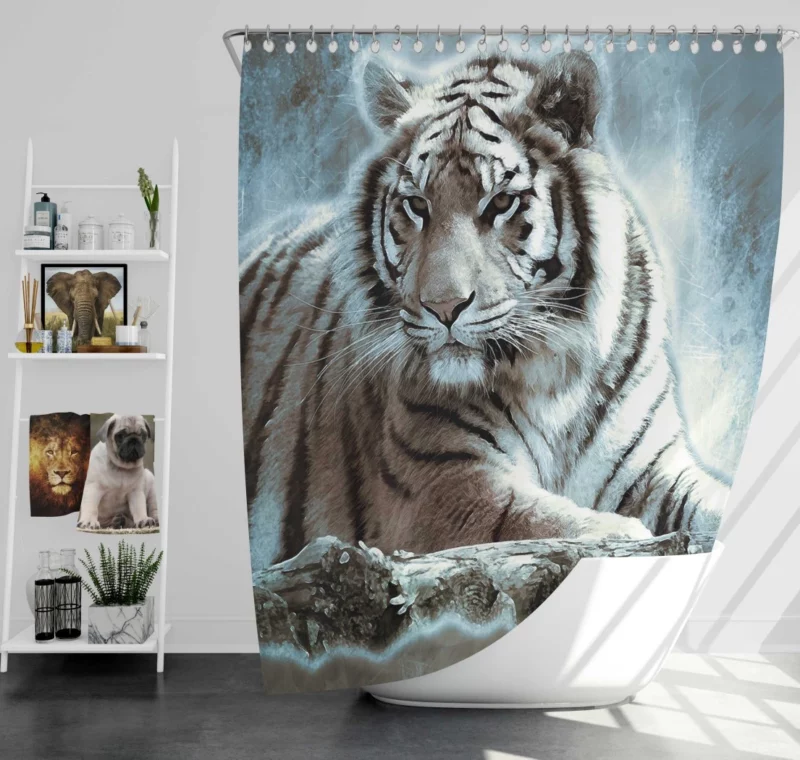 Dark Horse and Crow Midnight Guardians Shower Curtain