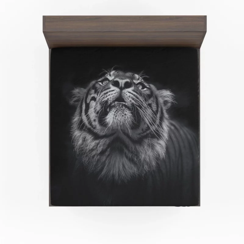 Dark Majesty Tiger Nighttime Vigil Fitted Sheet 1