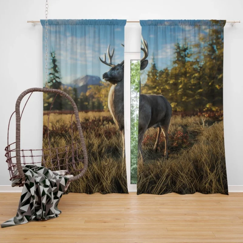 David the Deer Curious Nature Curtain