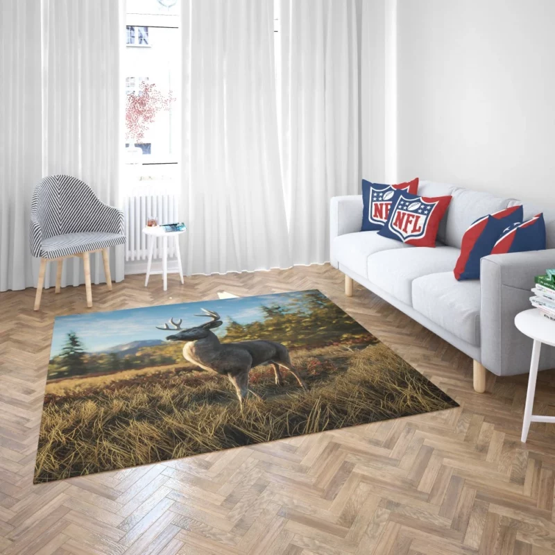 David the Deer Curious Nature Rug 2