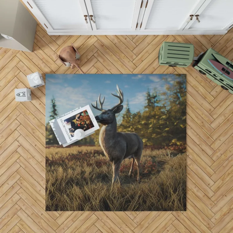 David the Deer Curious Nature Rug