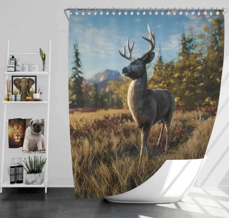 David the Deer Curious Nature Shower Curtain