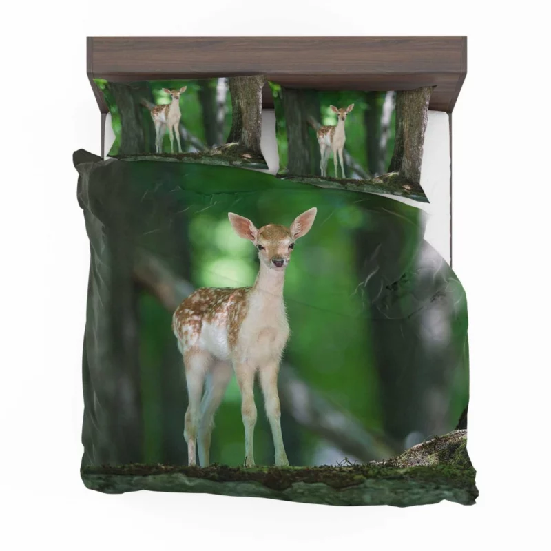 Deer Graceful Gaze Forest Majesty Bedding Set 1