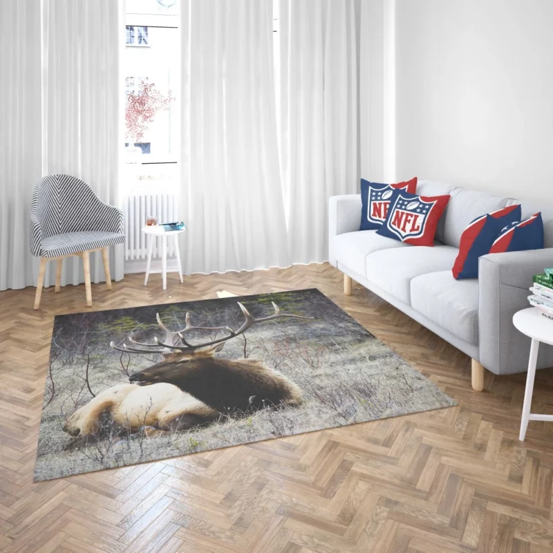 Deer Graceful Stance Silent Beauty Rug 2