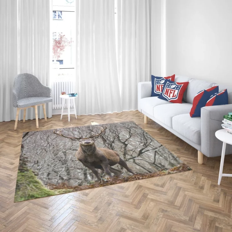 Deer Majestic Stance Wilderness Wonder Rug 2