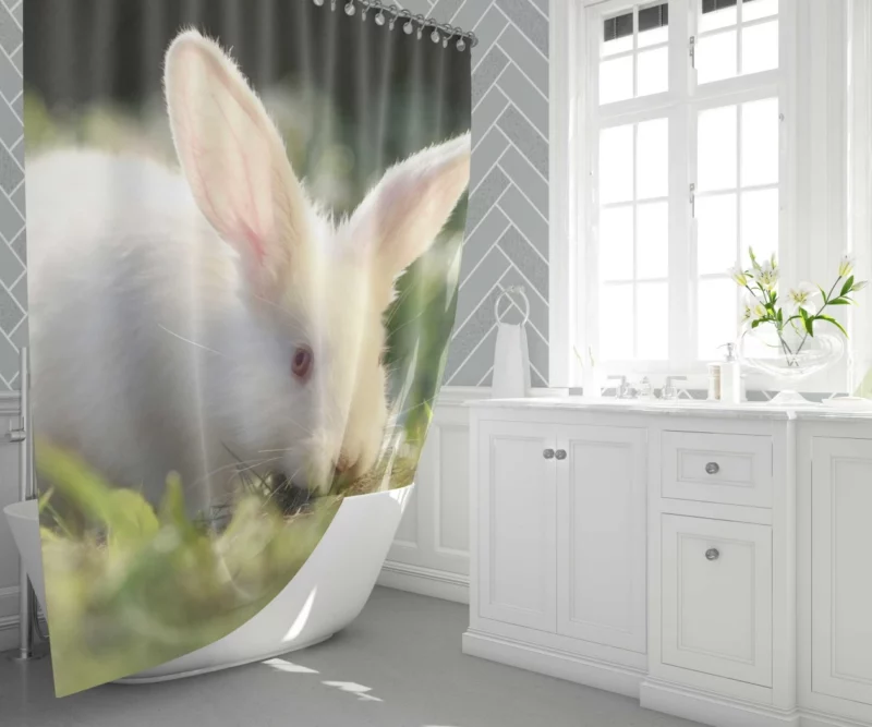 Delightful Play Rabbit Energy Unleashed Shower Curtain 1