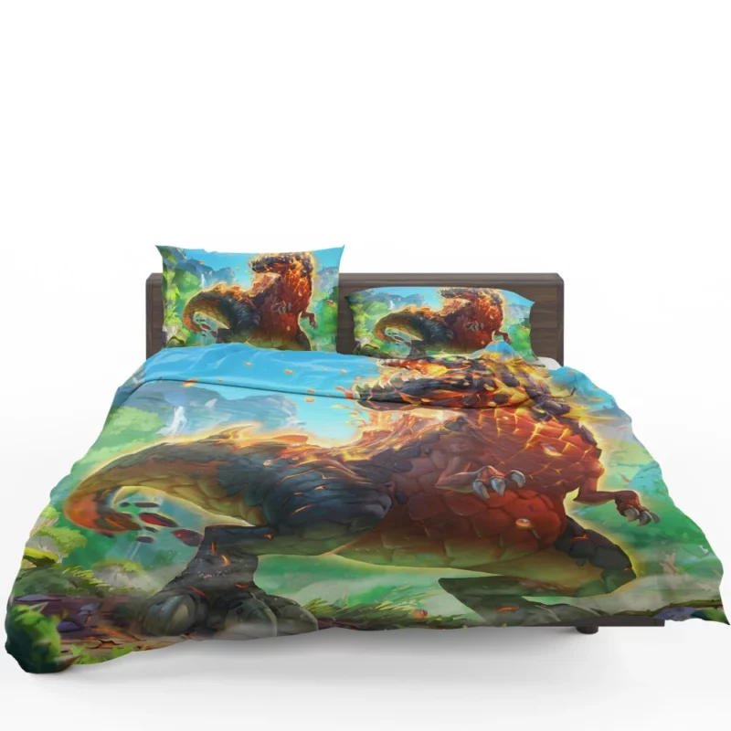 Dinosaur in Hearthstone Epic Adventure Bedding Set