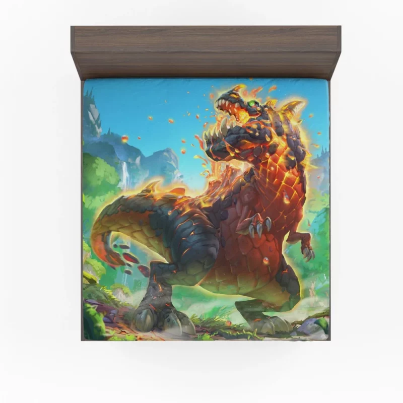 Dinosaur in Hearthstone Epic Adventure Fitted Sheet 1