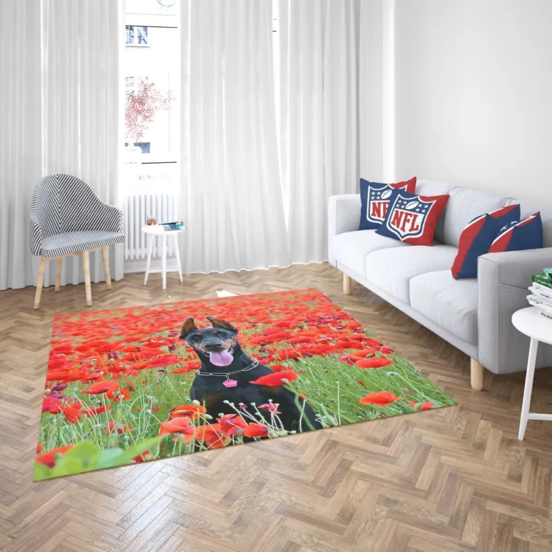 Doberman Pinscher Poppy Serenity Rug 2