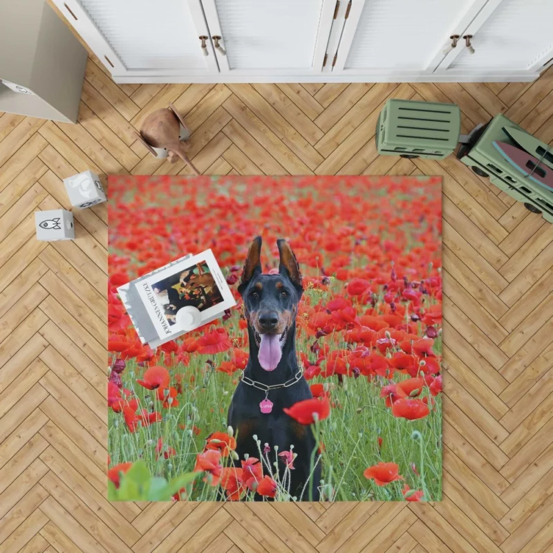 Doberman Pinscher Poppy Serenity Rug