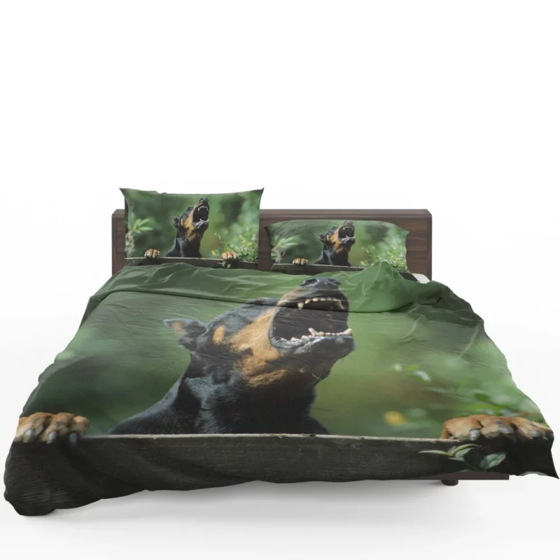 Doberman Pinscher Regal Stance Bedding Set