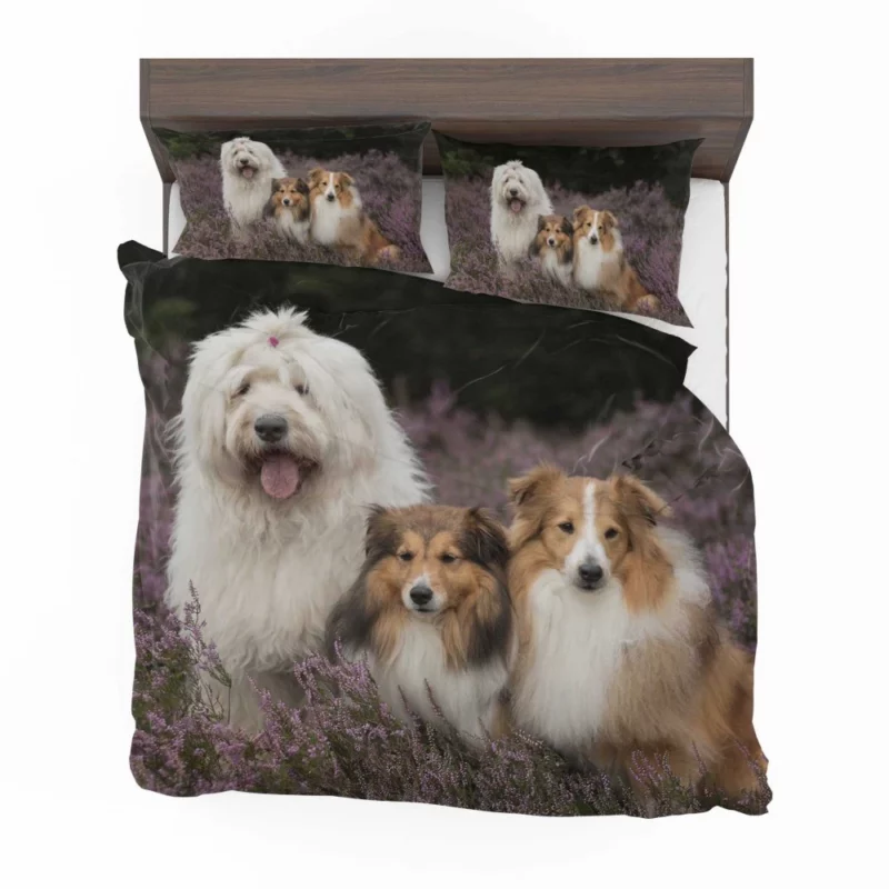 Dog Among Lavender Tranquil Canine Bedding Set 1