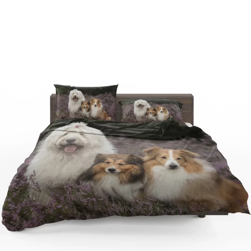 Dog Among Lavender Tranquil Canine Bedding Set