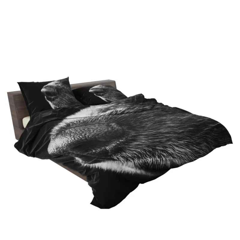 Dog Captivating Macro Black & White Beauty Bedding Set 2