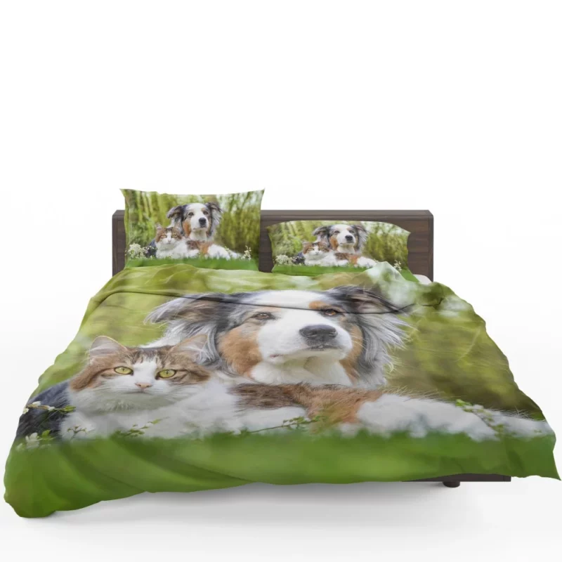 Dog & Cat Duo Furry Companions Bedding Set