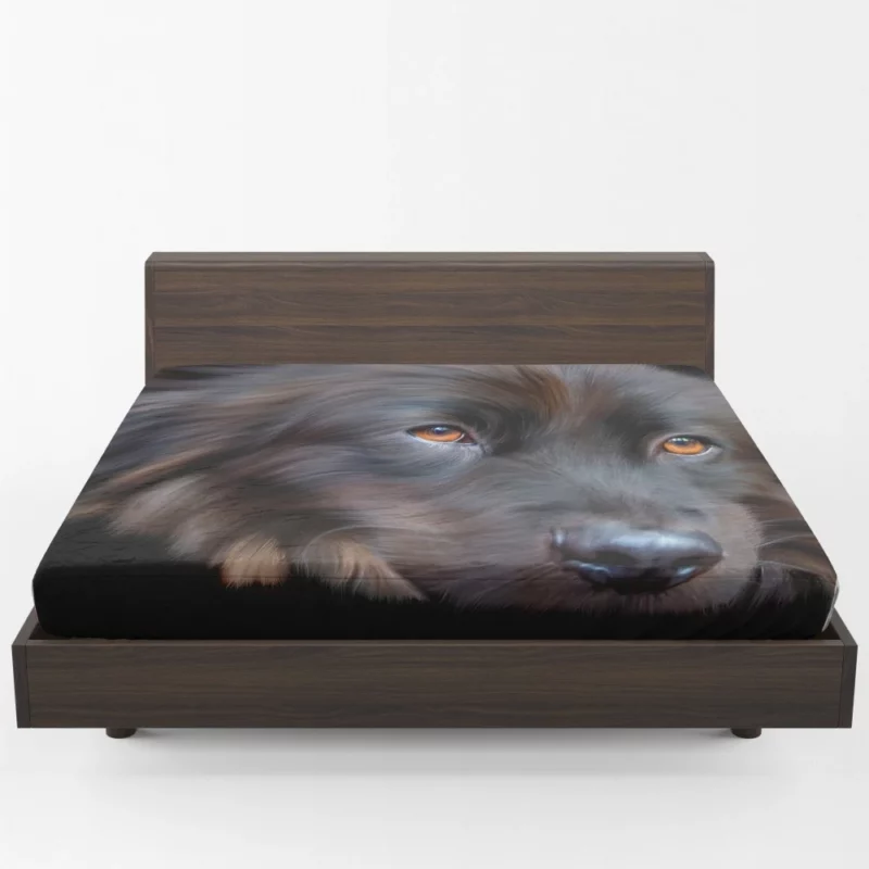 Dog Cute Face Furry Charm Fitted Sheet