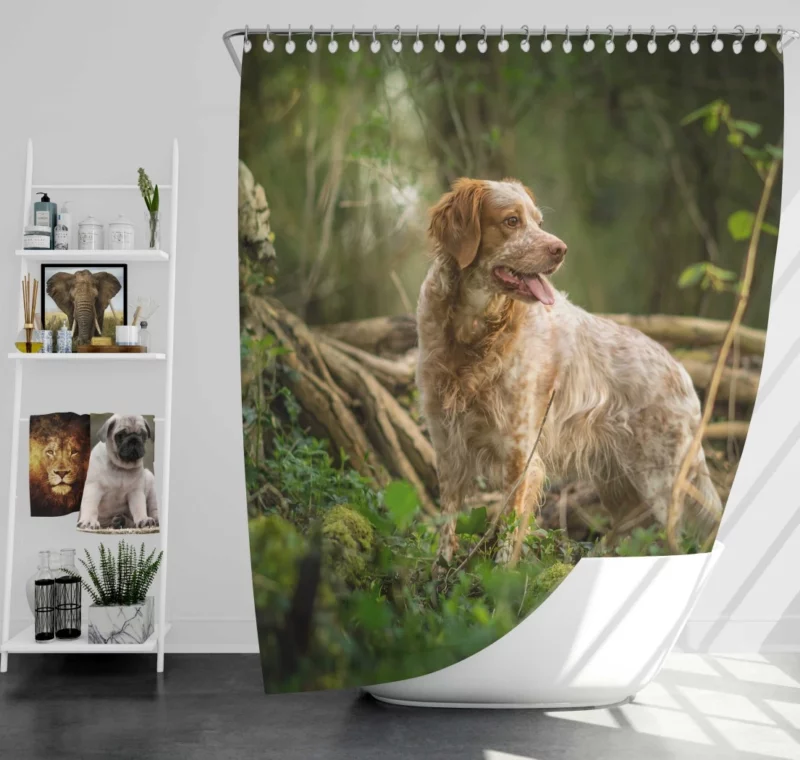 Dog Energetic Nature Canine Joy Shower Curtain