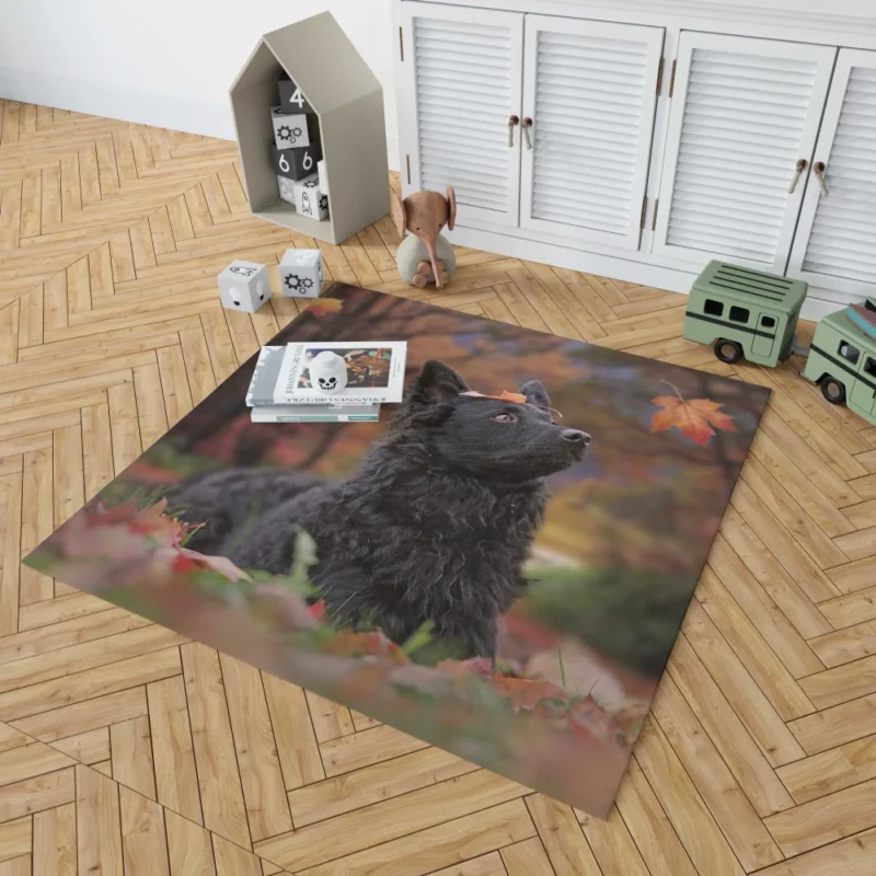 Dog Playful Fall Adventure Rug 1