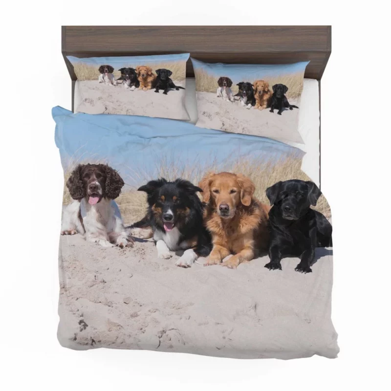 Dog Playful Sand Adventure Bedding Set 1