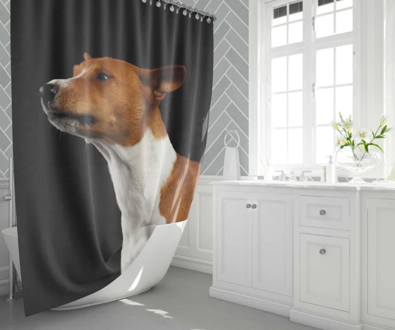 Dog Thoughtful Stare Canine Contemplation Shower Curtain 1