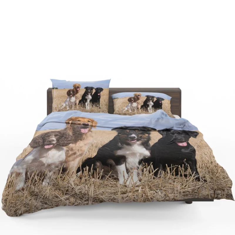 Dog Trio Labrador Collie Spaniel Bedding Set