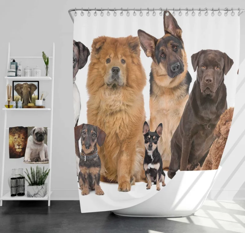 Dog Variety Fur Friends Galore Shower Curtain