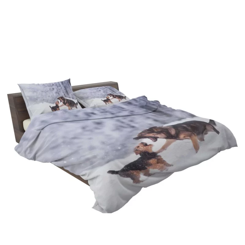 Dog Winter Play Joyful Interaction Bedding Set 2