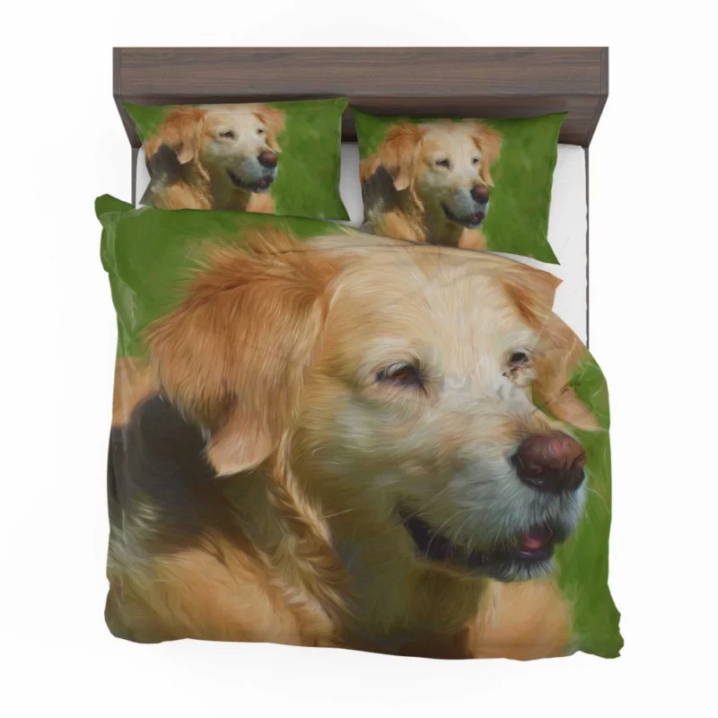 Dog in Oil Paint Filter Artistic Expression Bedding Set 1