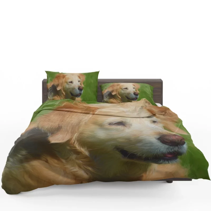 Dog in Oil Paint Filter Artistic Expression Bedding Set