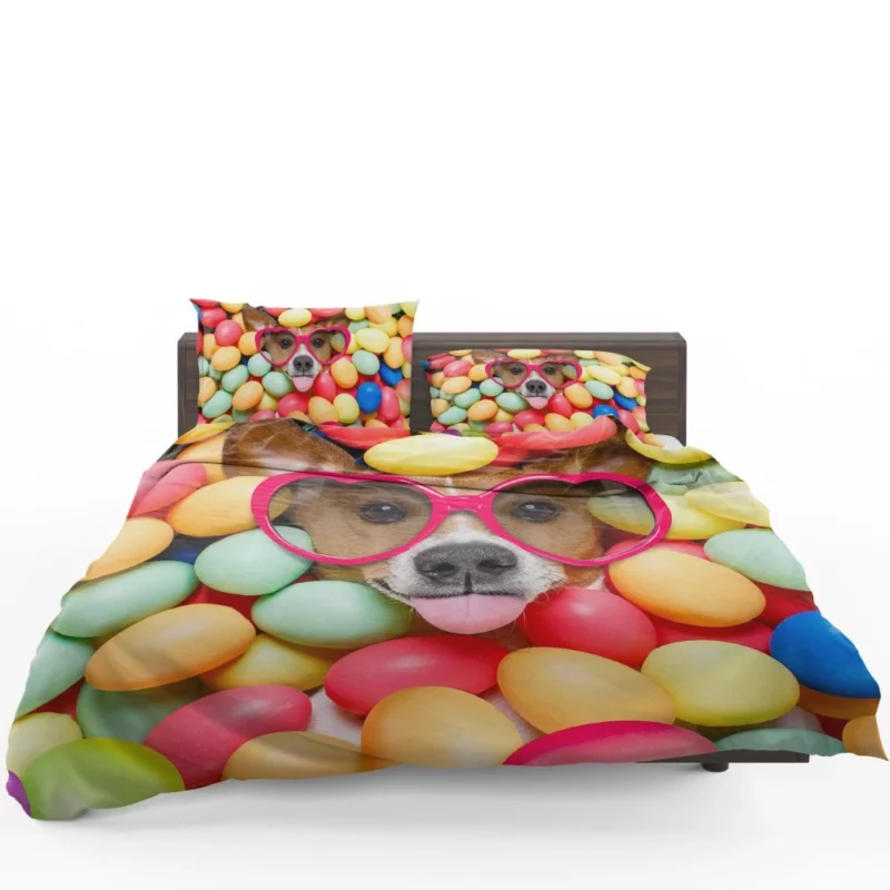 Dog in Sunglasses Easter Mischief Bedding Set