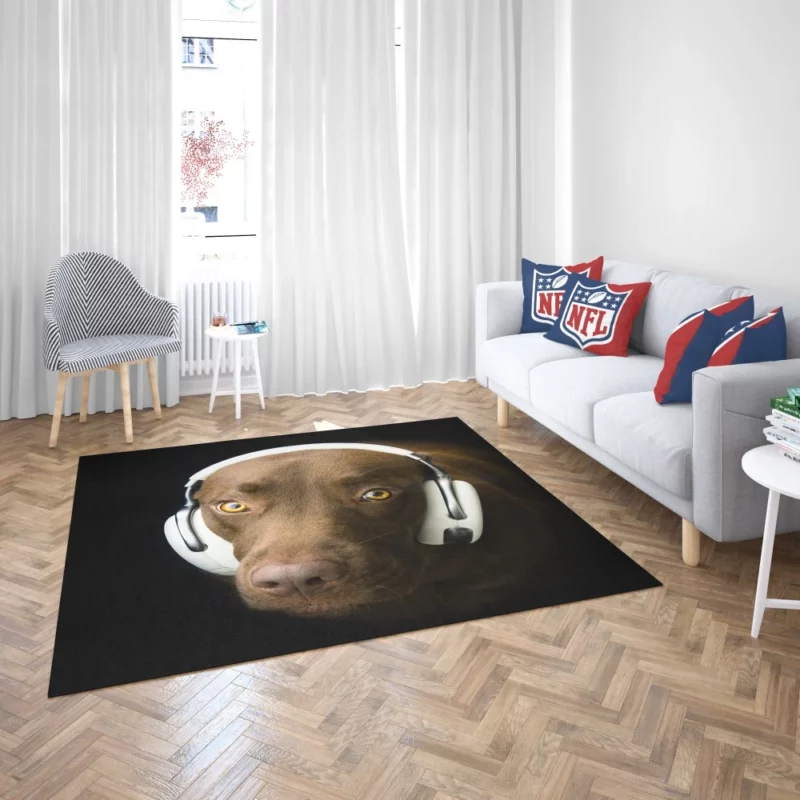 Dog with Headphones Musical Pooch Rug 2