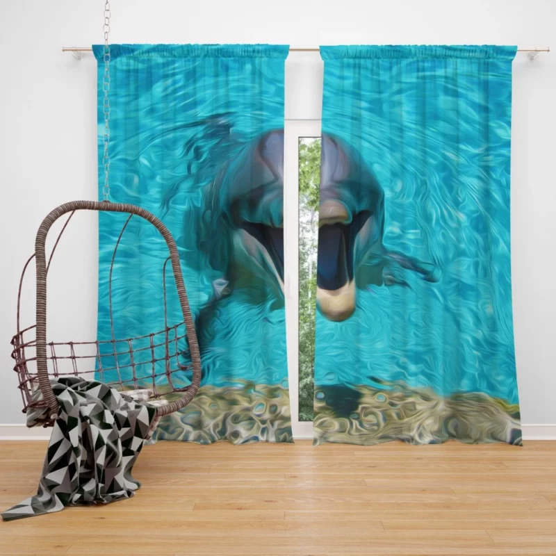 Dolphin Dance Ocean Harmony Curtain