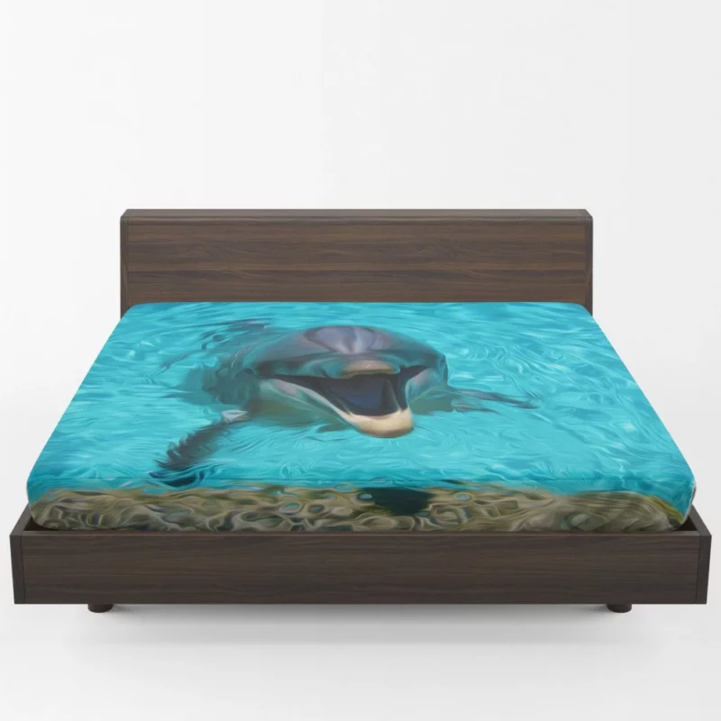 Dolphin Dance Ocean Harmony Fitted Sheet