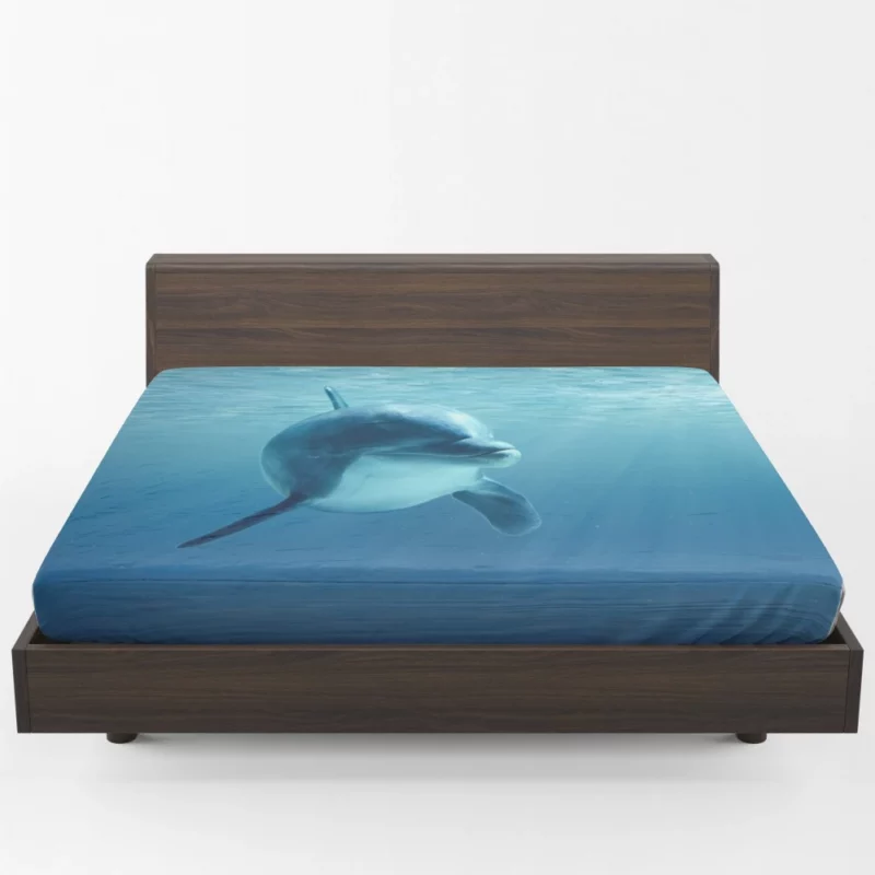 Dolphin Sunbeam Dance Ocean Delight Fitted Sheet