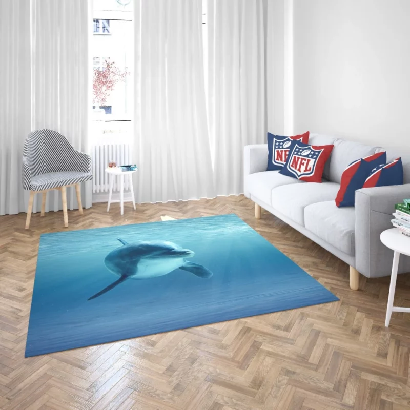 Dolphin Sunbeam Dance Ocean Delight Rug 2