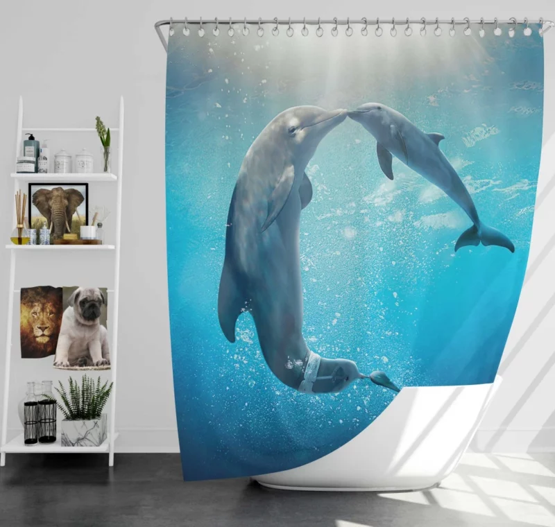 Dolphin Tale 2 Aquatic Sequel Joy Shower Curtain