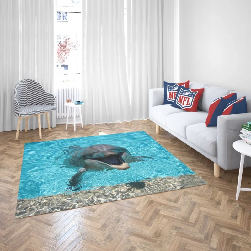 Dolphins Dance Ocean Harmony Rug 2