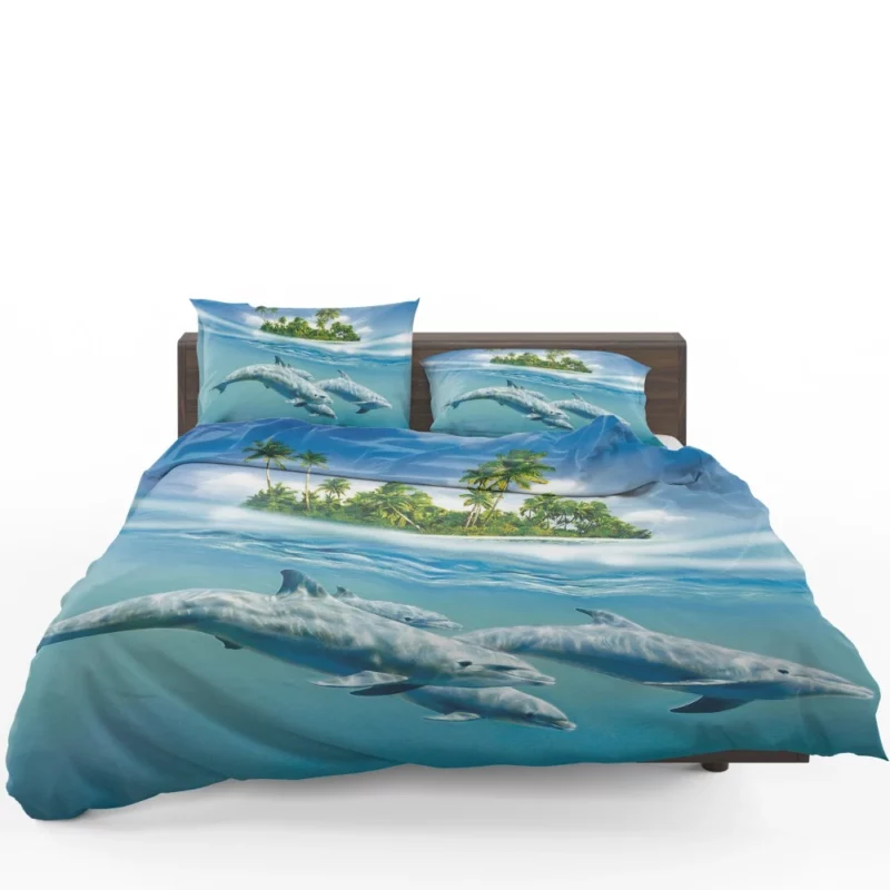 Dolphins Dance Underwater Elegance Bedding Set